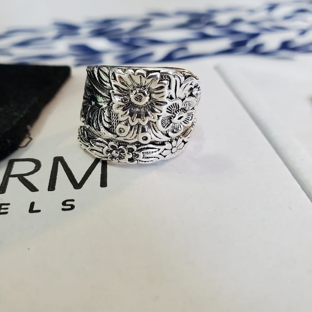 Sunflower Spoon Ring Adjustable